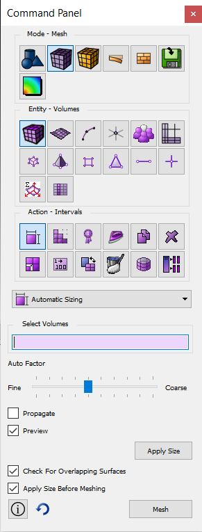Command Panel Functionality