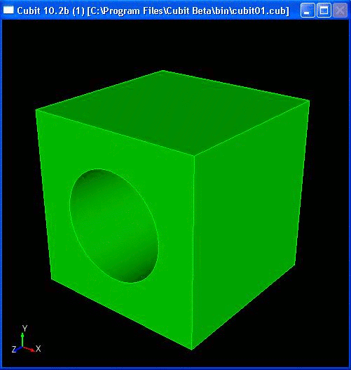Brick after Subtracting the Cylinder