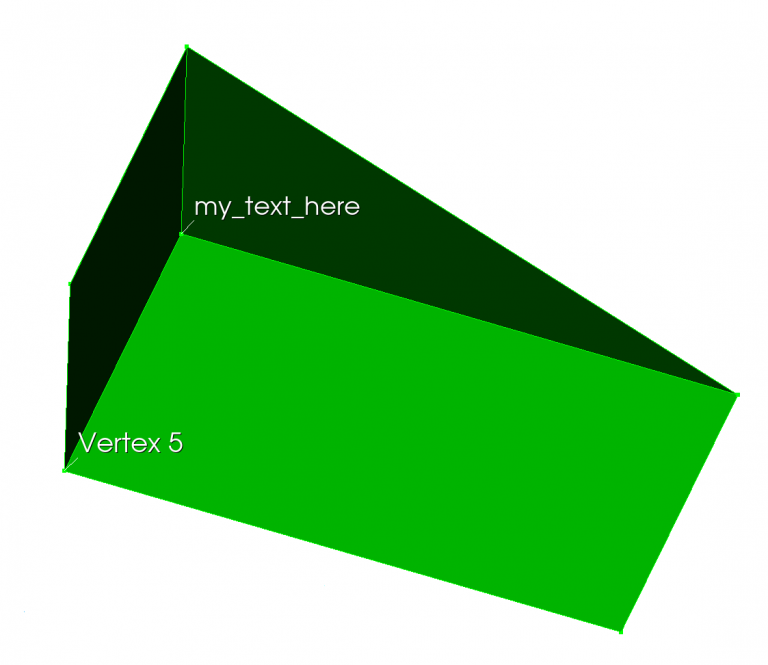 Location using: locate vertex 1 'my_text_here' and locate vertex 5