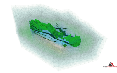 Geomechanics simulation with Irazu and Coreform Cubit