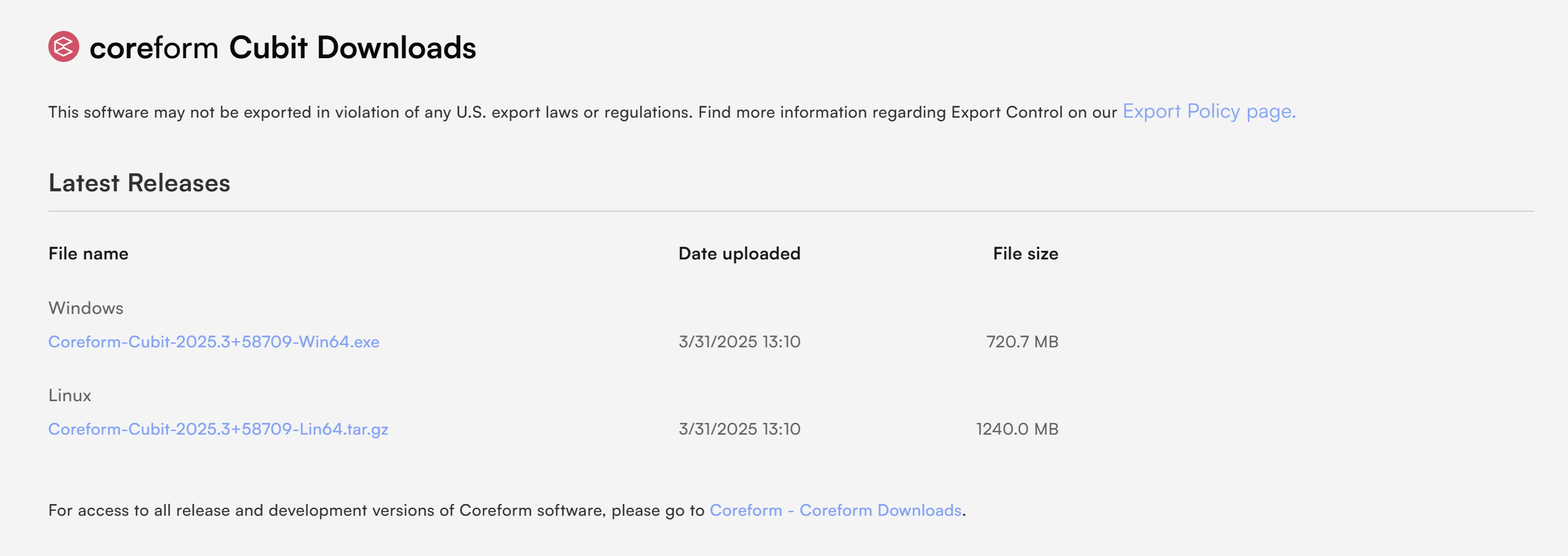 downloads in new portal