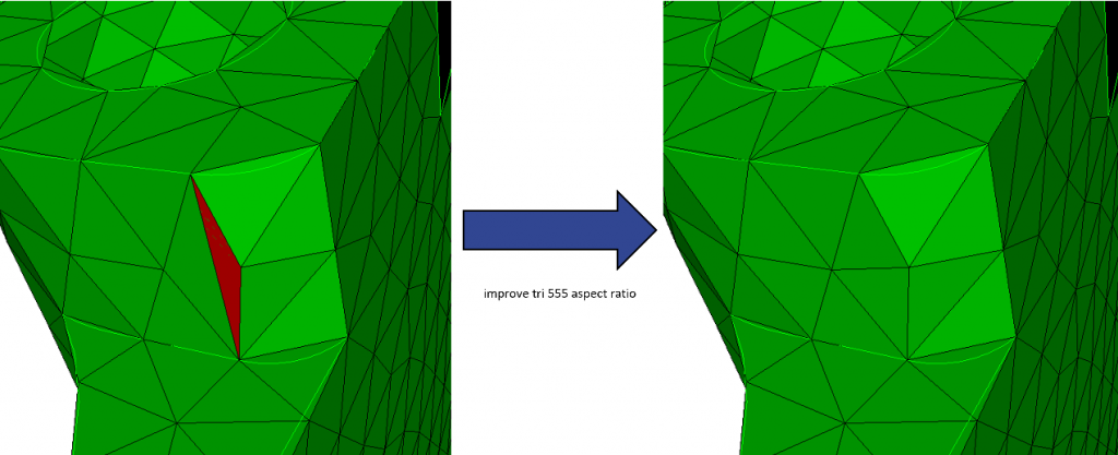 A new `improve tri` command automatically improves triangle mesh quality.