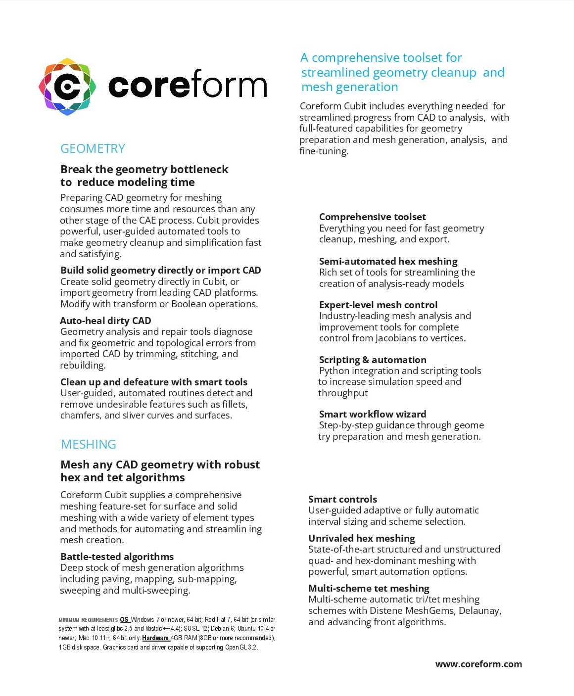 Coreform Cubit datasheet preview